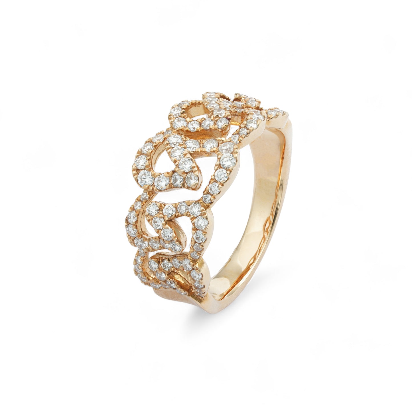 時尚玫瑰金鑽戒