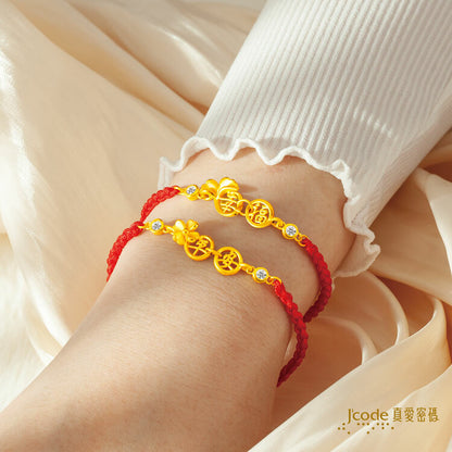 保平安幸運草 - 編織金手鍊