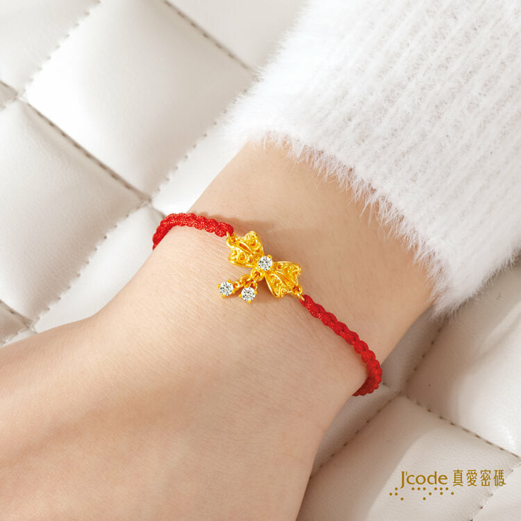 蝴蝶結 - 編織金手鍊