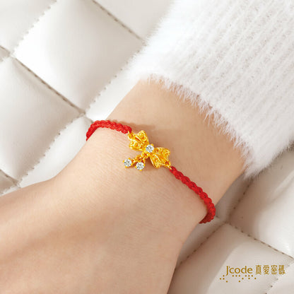 蝴蝶結 - 編織金手鍊