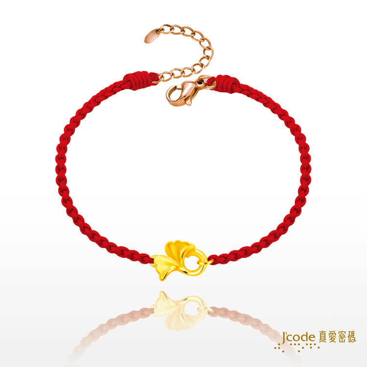 銀向杏福・小 - 編織金手鍊