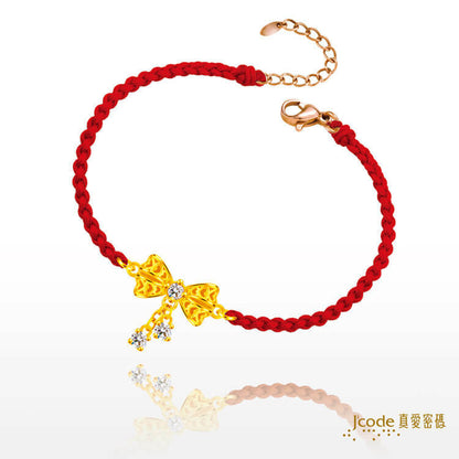 蝴蝶結 - 編織金手鍊