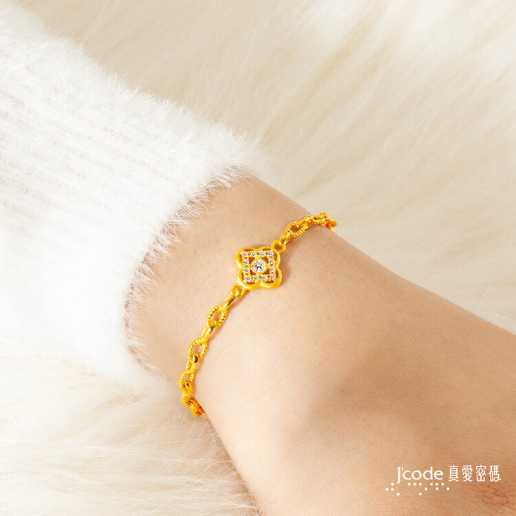 迷人光彩幸運草 - 黃金手鍊