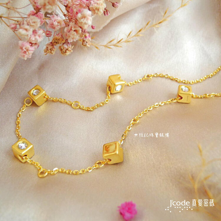 甜蜜方糖 - 黃金項鍊
