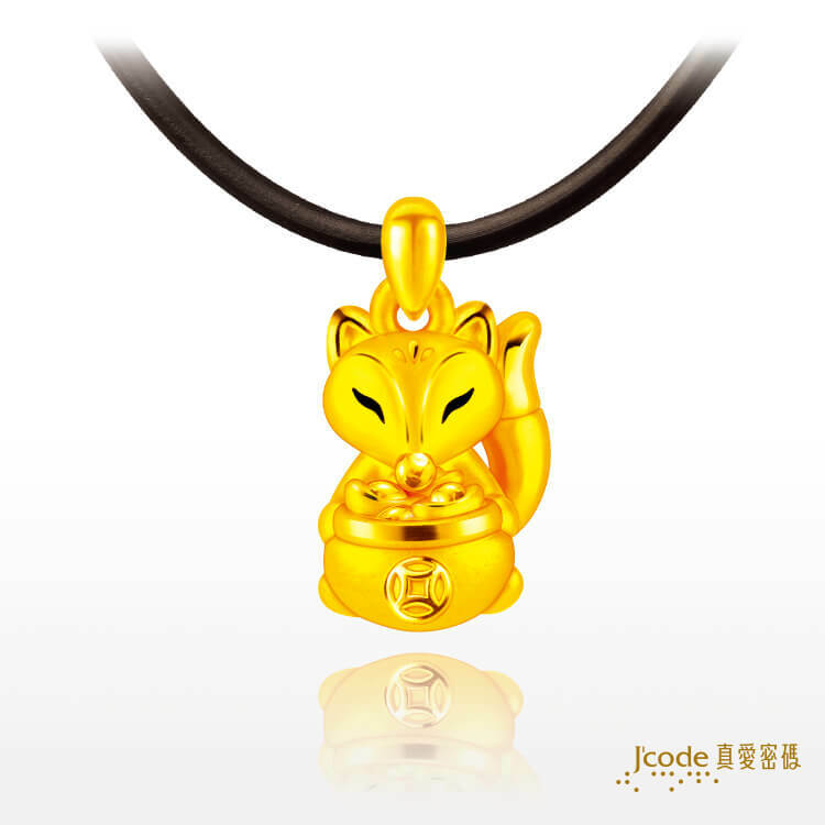 聚寶盆狐仙 - 黃金墜子