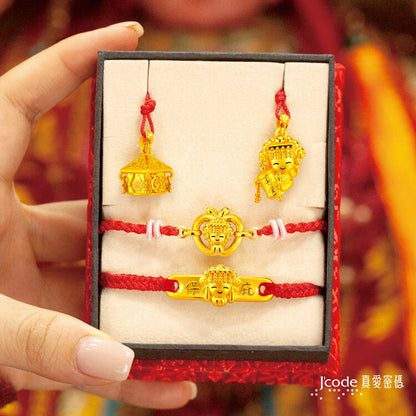 白沙屯 平安蘋果媽祖 - 編織金手鍊