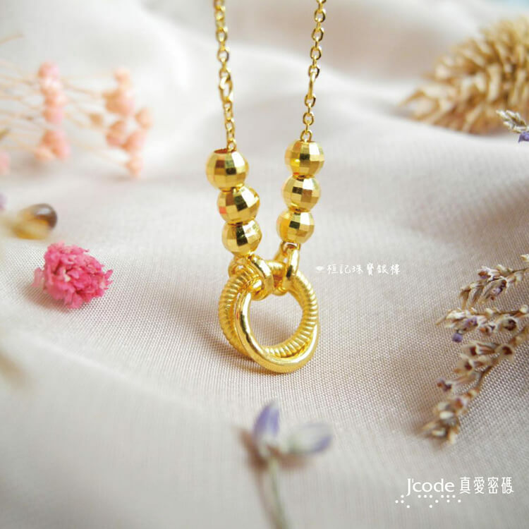 相繫緣份（金珠） - 黃金項鍊