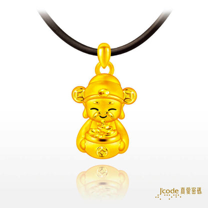 聚寶盆財神 - 黃金墜子