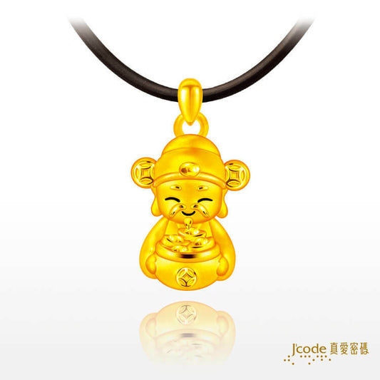 聚寶盆財神 - 黃金墜子