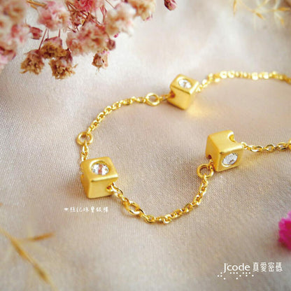 甜蜜方糖 - 黃金項鍊