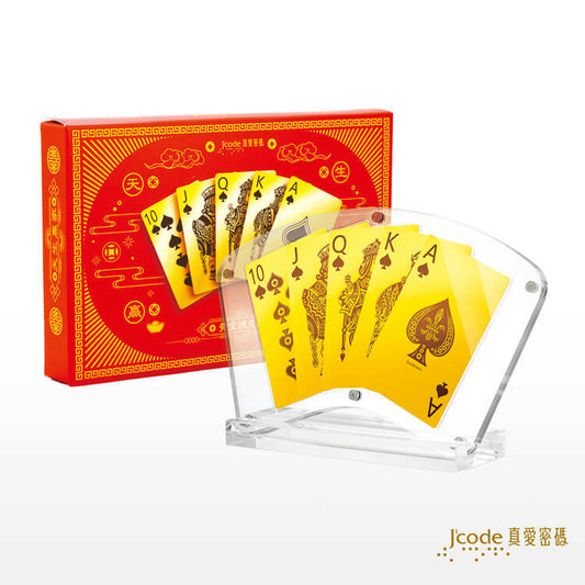 贏家黃金撲克牌 _ 同花順 - 黃金擺件