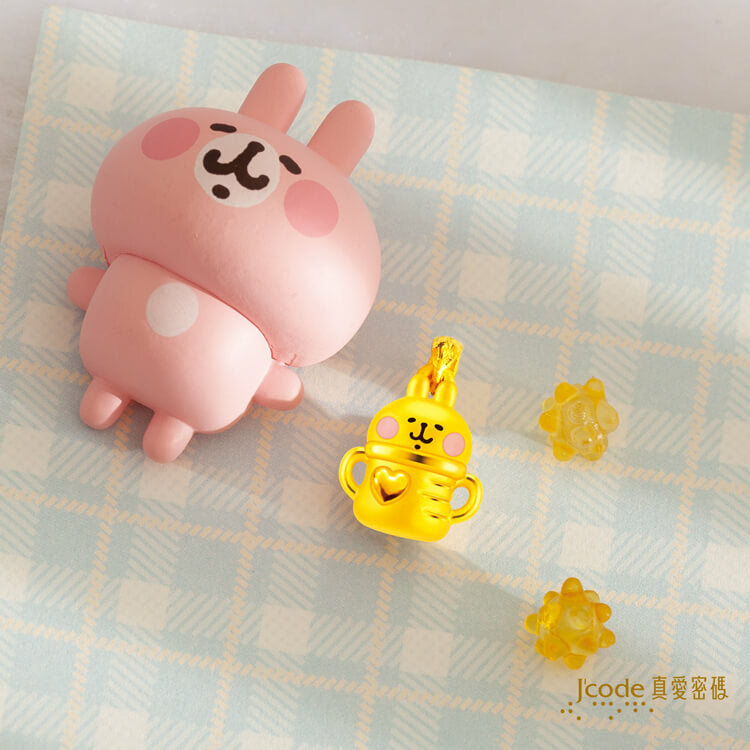 卡娜赫拉的小動物 水唷粉紅兔兔 - 黃金墜子