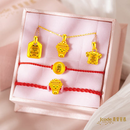白沙屯 媽祖 ( 迷你 ) - 黃金墜子 + 黃金項鍊