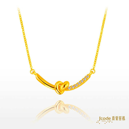 結伴 ( 鋯石 ) - 黃金項鍊