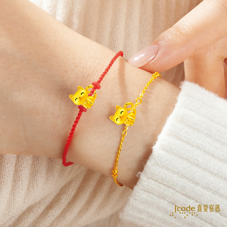 小貓咪 - 編織金手鍊