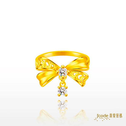 蝴蝶結 - 黃金戒指