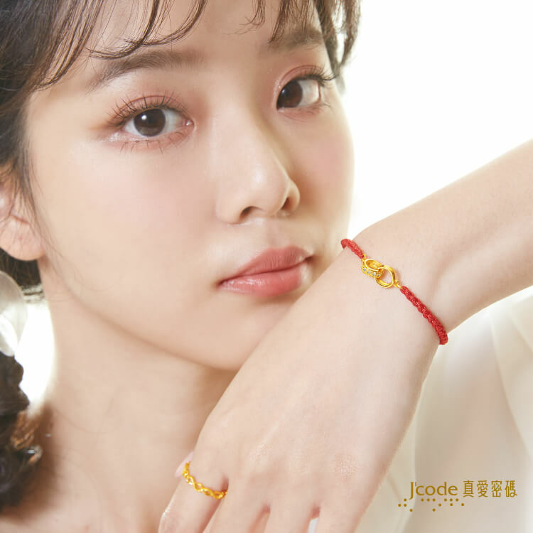 緊扣緣份 ( 鋯石 ) - 女／編織金手鍊