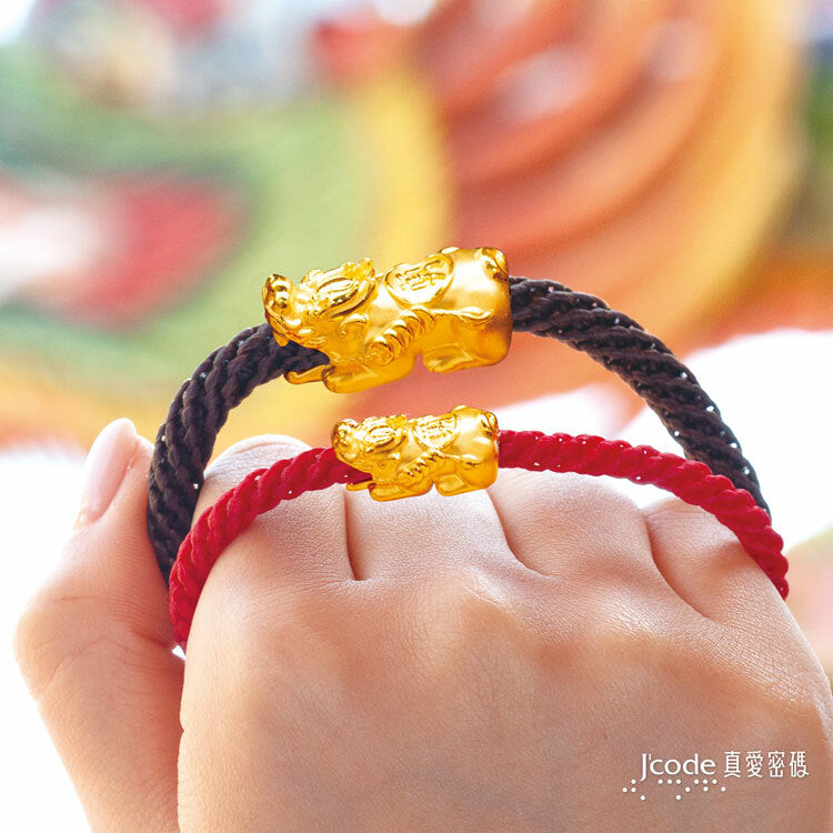 白沙屯 貔貅 - 女／編織金手鍊