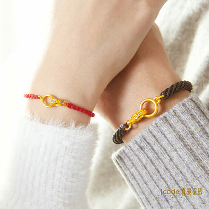 緊扣緣份 ( 鋯石 ) - 女／編織金手鍊