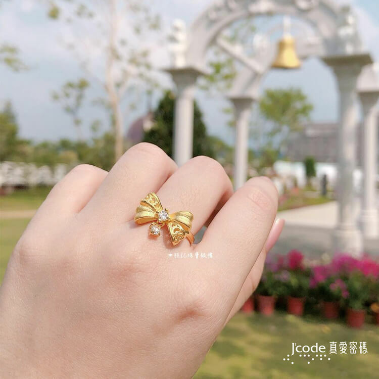 蝴蝶結 - 黃金戒指