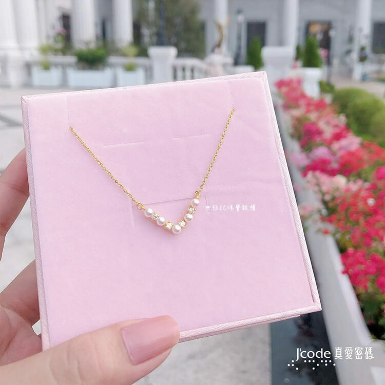 閃耀自信（珍珠） - 黃金項鍊