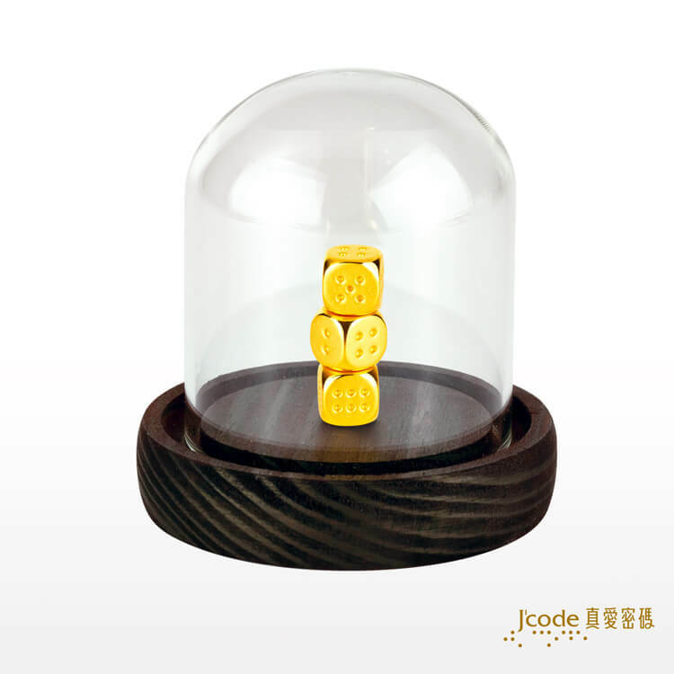 天生贏家 黃金骰子 (三顆) - 黃金擺飾 _ 擺件