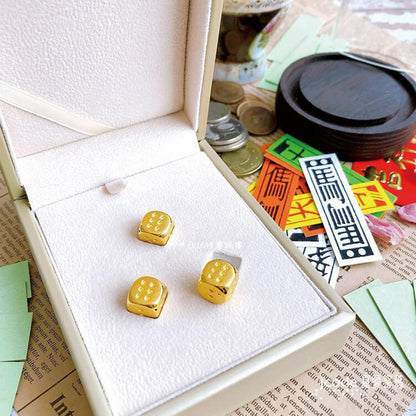 天生贏家 黃金骰子 (三顆) - 黃金擺飾 _ 擺件