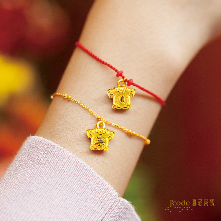 白沙屯 小神衣・小 - 編織金手鍊