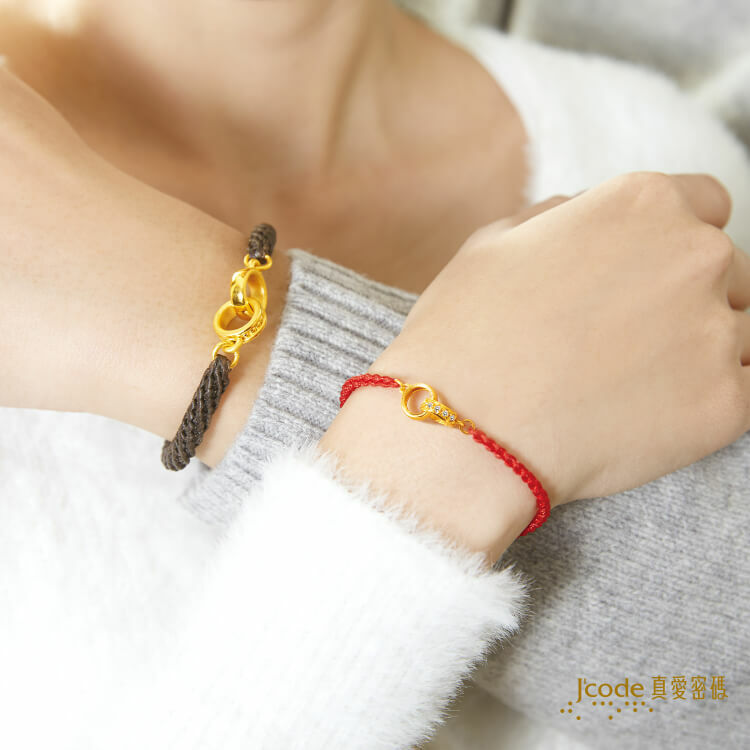 緊扣緣份 ( 鋯石 ) - 女／編織金手鍊