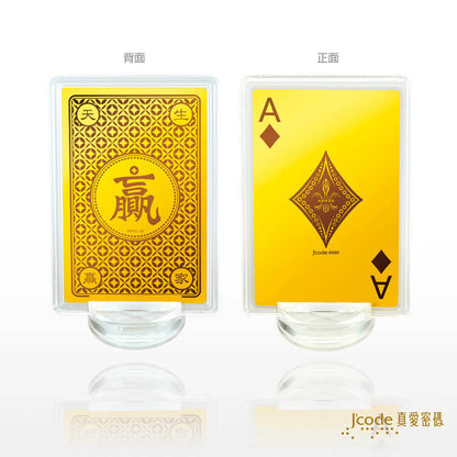 贏家黃金撲克牌 _ 方塊A - 黃金擺件