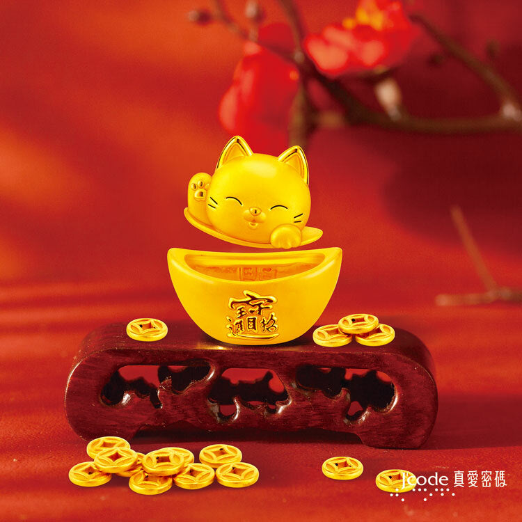元寶招財貓 - 黃金擺飾 _ 擺件